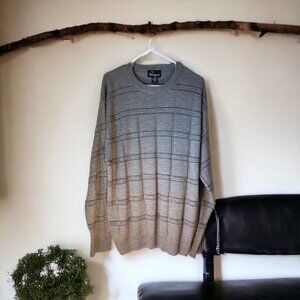 Vintage Massoti Italian Sweater Merino Wool Blend Color Block Modern Men's XL
